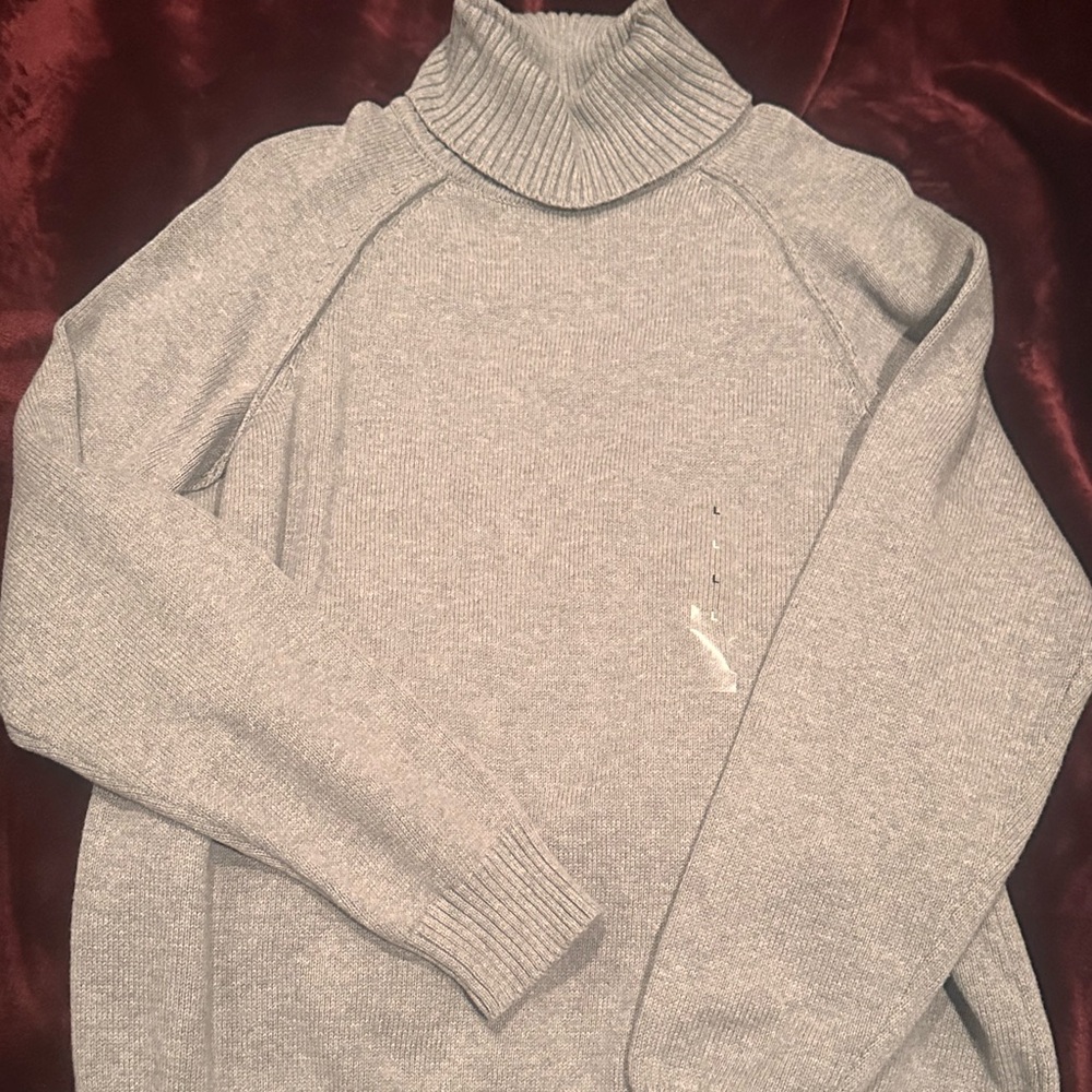 Gray Turtleneck Sweater